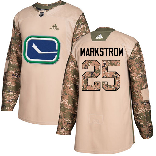 Adidas Canucks #25 Jacob Markstrom Camo Authentic Veterans Day Stitched NHL Jersey
